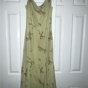 Zara Olive Floral Maxi Dress